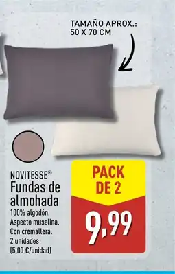 ALDI NOVITESSE Fundas de almohada oferta