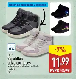 ALDI L&D Zapatillas altas con luces oferta