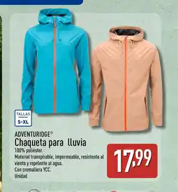 ALDI ADVENTURIDGE Chaqueta para lluvia oferta