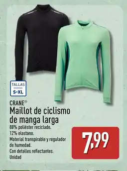 ALDI CRANE Maillot de ciclismo de manga larga oferta