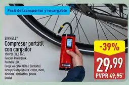 ALDI EINHELL Compresor portátil con cargador oferta