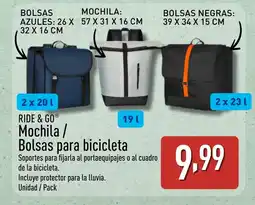 ALDI RIDE & GO Mochila / Bolsas para bicicleta oferta