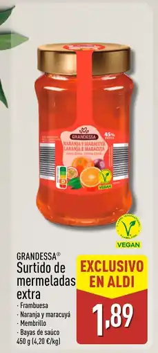 ALDI GRANDESSA Surtido de mermeladas extra oferta