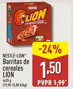 ALDI NESTLÉ-LION Barritas de cereales oferta
