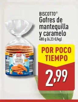 ALDI BISCOTTO Gofres de mantequilla y caramelo oferta