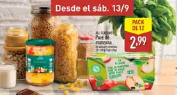 ALDI ALL SEASONS Puré de manzana oferta