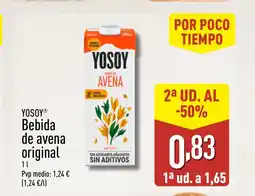 ALDI YOSOY Bebida de avena original oferta