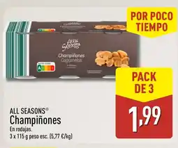 ALDI ALL SEASONS Champiñones oferta
