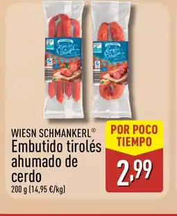 ALDI WIESN SCHMANKERL Embutido tirolés ahumado de cerdo oferta