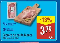 ALDI Secreto de cerdo blanco oferta