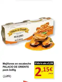 SPAR PALACIO DE ORIENTE Mejillones en escabeche oferta