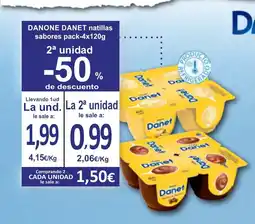 SPAR DANONE DANET natillas sabores oferta
