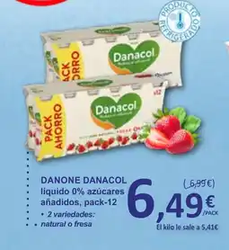 SPAR DANONE DANACOL líquido 0% azúcares añadidos oferta