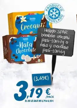 SPAR SPAR Helado bombón crocanti o nata y chocolate oferta