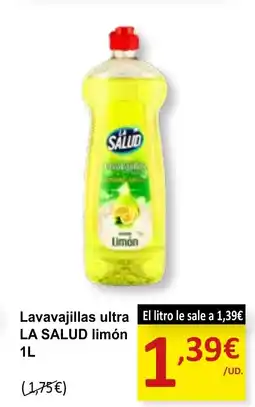 SPAR LA SALUD Lavavajillas ultra limón oferta