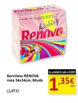 SPAR RENOVA Servilleta rosa oferta