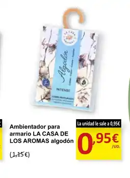 SPAR LA CASA DE LOS AROMAS Ambientador para algodón oferta