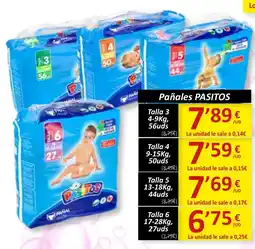 SPAR PASITOS Pañales oferta