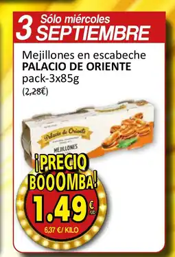 SPAR PALACIO DE ORIENTE Mejillones en escabeche oferta