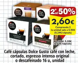 FROIZ Café cápsulas Dolce Gusto café con leche, cortado, espresso intenso original o descafeinado oferta