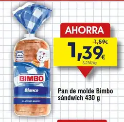 FROIZ Pan de molde Bimbo sándwich oferta