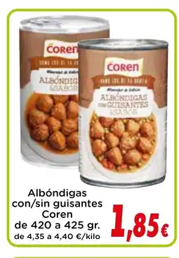 Proxi COREN Albóndigas con/sin guisantes oferta