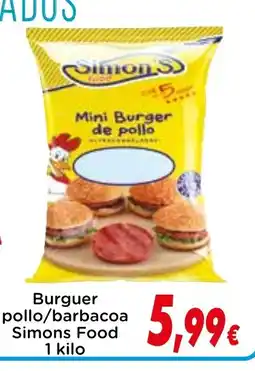 Proxi SIMONS FOOD Burguer pollo/barbacoa oferta