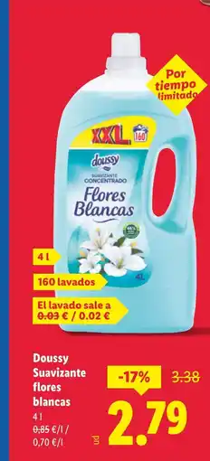 Lidl DOUSSY Suavizante flores blancas oferta