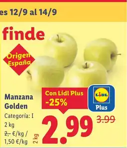 Lidl Manzana Golden oferta