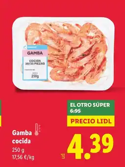 Lidl Gamba cocida oferta