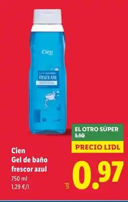Lidl CIEN Gel de baño frescor azul oferta