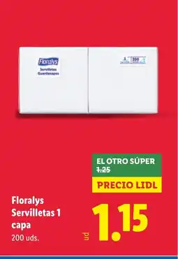 Lidl FLORALYS Servilletas 1 capa oferta