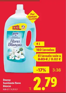 Lidl DOUSSY Suavizante flores blancas oferta