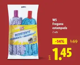 Lidl W5 Fregona estampada oferta