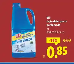 Lidl W5 Lejía detergente perfumada oferta