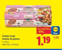 Lidl CAMPO LARGO Vasitos de quinoa oferta