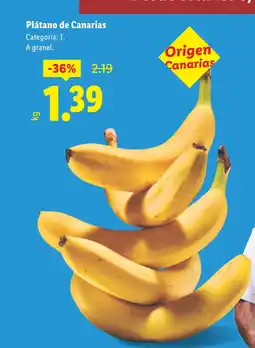 Lidl Plátano de Canarias oferta