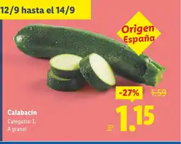 Lidl Calabacín oferta