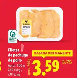 Lidl Filetes de pechuga de pollo oferta
