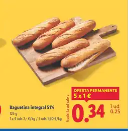 Lidl Baguetina integral 51% oferta