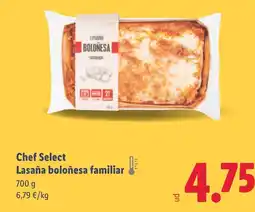 Lidl CHEF SELECT Lasaña boloñesa familiar oferta