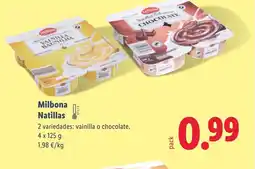 Lidl MILBONA Natillas oferta