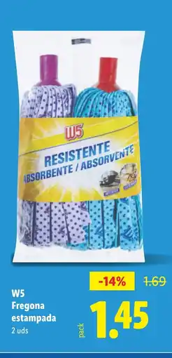 Lidl W5 Fregona estampada oferta