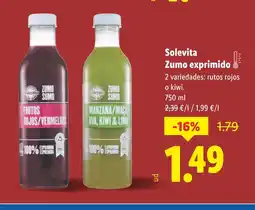 Lidl SOLEVITA zumo exprimido oferta
