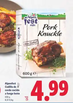 Lidl ALPENFEST Codillo de cerdo cocido a fuego lento oferta