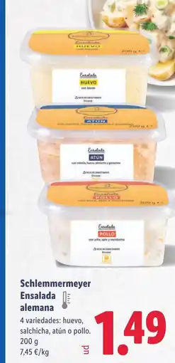 Lidl SCHLEMMERMEYER Ensalada alemana oferta