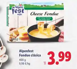 Lidl ALPENFEST Fondue clásica oferta
