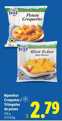 Lidl ALPENFEST Croquetas / Triángulos de patata oferta