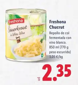 Lidl FRESHONA Chucrut oferta