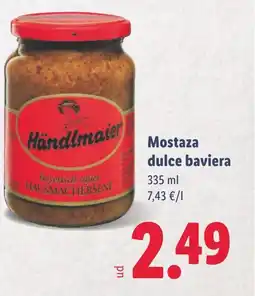 Lidl Mostaza dulce baviera oferta